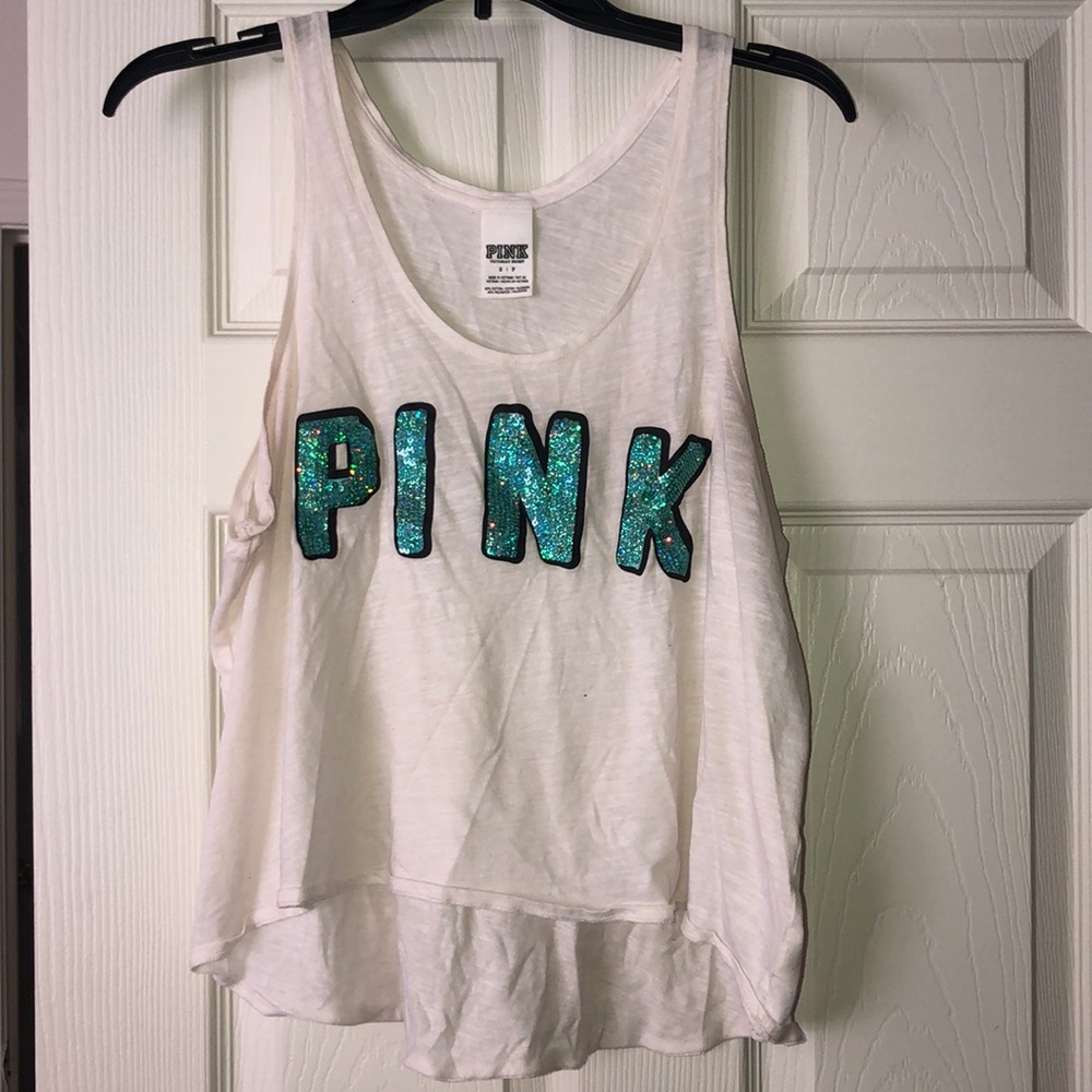 PINK sequin tank top